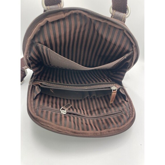 Jack Georges LEATHER BACKPACK "Voyager" DISTRESSED BROWN Unisex CONVERTIBLE BAG - Picture 9 of 16